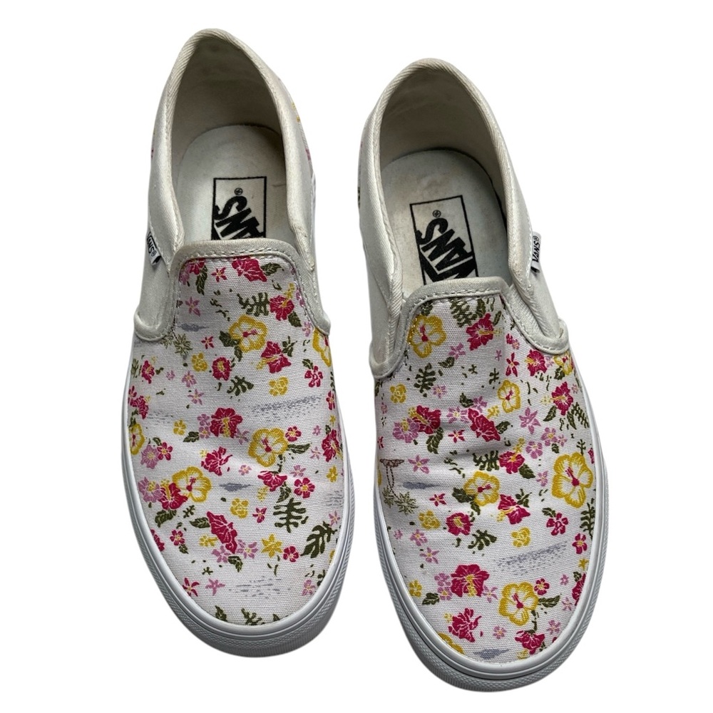 Vans Tropical Floral Classic Slip On Canvas Sneaker Size 7.5